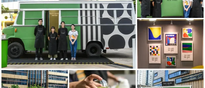 Mercedes 709 event bus Kate Spade mobile event space at Paya Lebar Quarter, Super Ice Cream Truck Singapore
